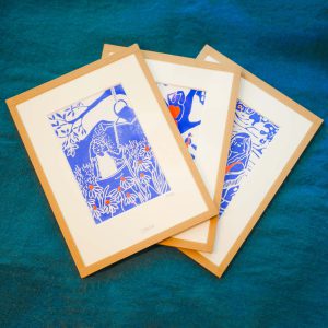 linogravure Jardin chouin linatelier