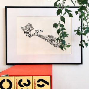 Affiche île de ré les petits plans linatelier made in france