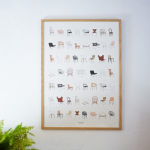 Cadre 50x70 cm chêne frêne linatelier