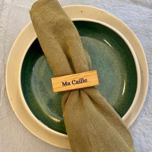 Ronds de serviette en bois personnalisés