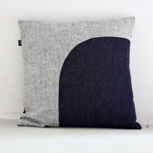 Coussin mixte en denim - HL