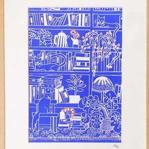 Linogravure - Morgane Chouin 'La Maison' 30 x40 cm