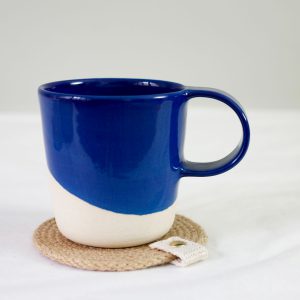 grande tasse céramique bleue