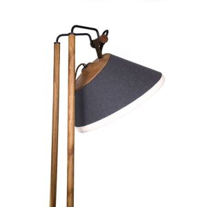 Lampadaire en chêne et Flanelle - KNGB - PROMO.